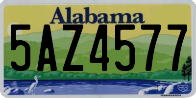AL license plate 5AZ4577