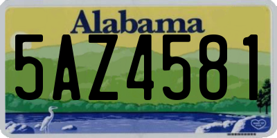 AL license plate 5AZ4581