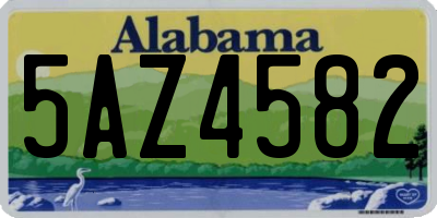 AL license plate 5AZ4582
