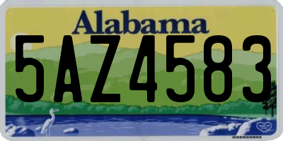AL license plate 5AZ4583