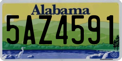 AL license plate 5AZ4591