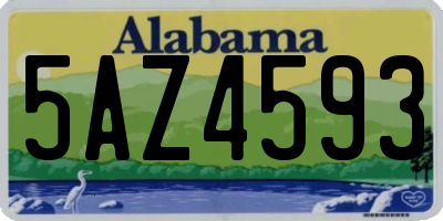 AL license plate 5AZ4593