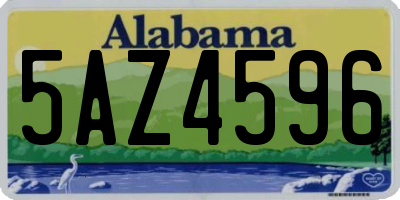 AL license plate 5AZ4596