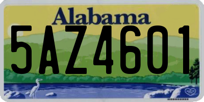 AL license plate 5AZ4601