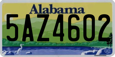 AL license plate 5AZ4602