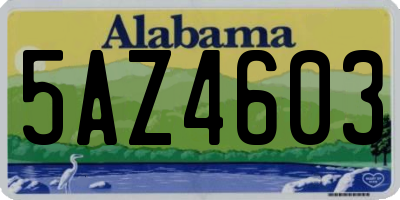 AL license plate 5AZ4603