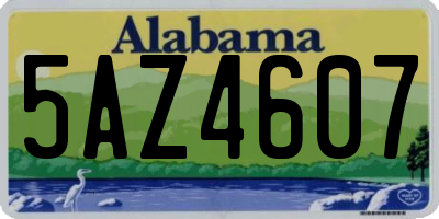 AL license plate 5AZ4607