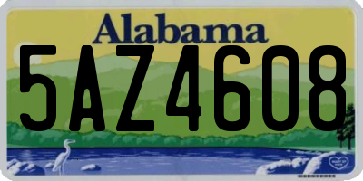 AL license plate 5AZ4608