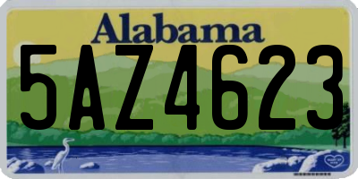 AL license plate 5AZ4623