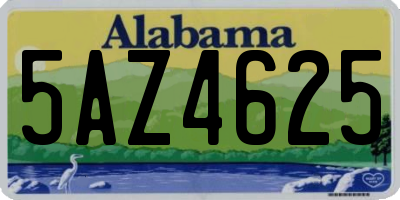 AL license plate 5AZ4625