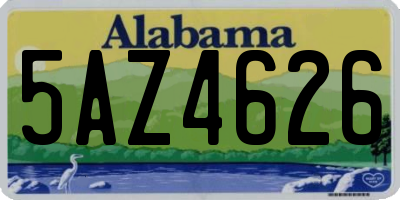 AL license plate 5AZ4626