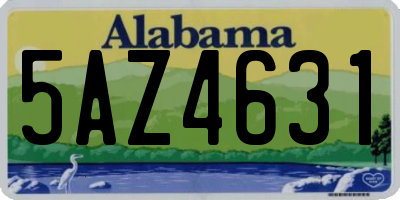 AL license plate 5AZ4631