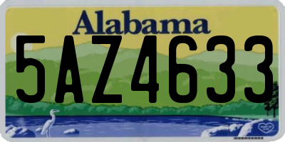 AL license plate 5AZ4633