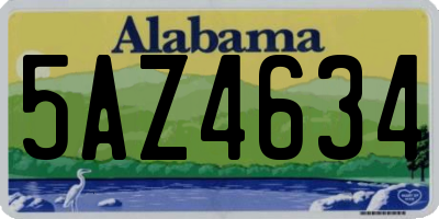 AL license plate 5AZ4634