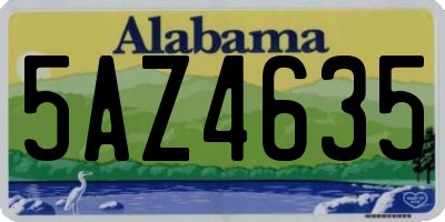 AL license plate 5AZ4635