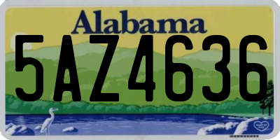 AL license plate 5AZ4636