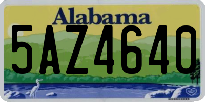 AL license plate 5AZ4640