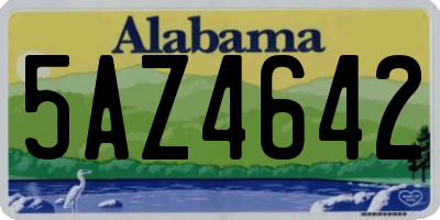 AL license plate 5AZ4642