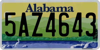 AL license plate 5AZ4643