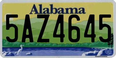 AL license plate 5AZ4645