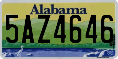 AL license plate 5AZ4646