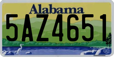AL license plate 5AZ4651