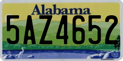 AL license plate 5AZ4652