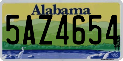 AL license plate 5AZ4654