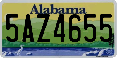 AL license plate 5AZ4655