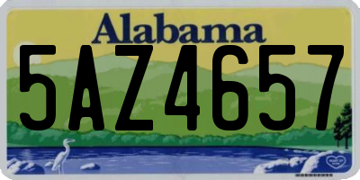 AL license plate 5AZ4657