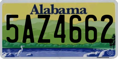 AL license plate 5AZ4662