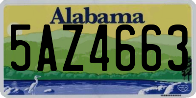 AL license plate 5AZ4663