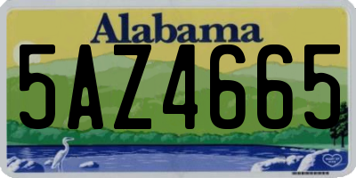 AL license plate 5AZ4665
