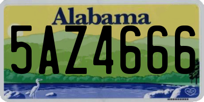 AL license plate 5AZ4666