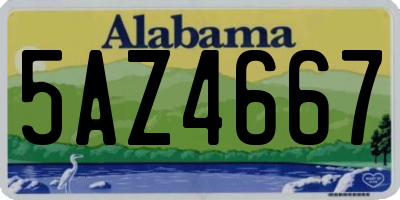 AL license plate 5AZ4667