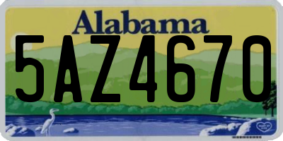 AL license plate 5AZ4670