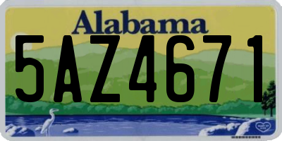 AL license plate 5AZ4671