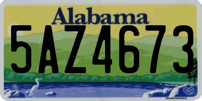 AL license plate 5AZ4673