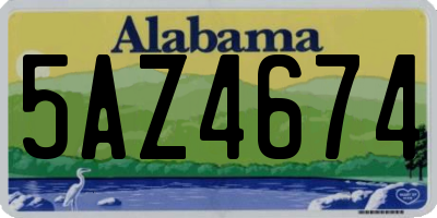 AL license plate 5AZ4674