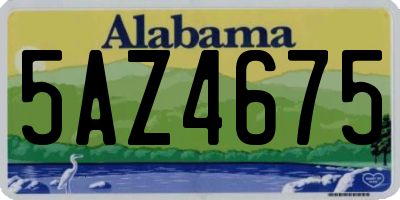 AL license plate 5AZ4675