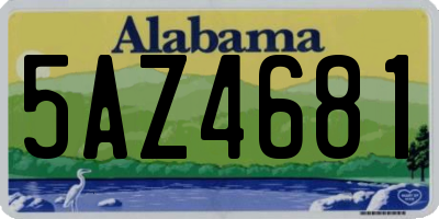 AL license plate 5AZ4681
