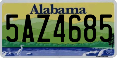 AL license plate 5AZ4685