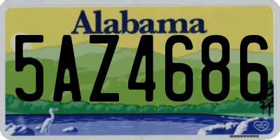 AL license plate 5AZ4686