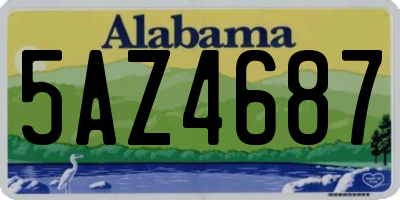 AL license plate 5AZ4687