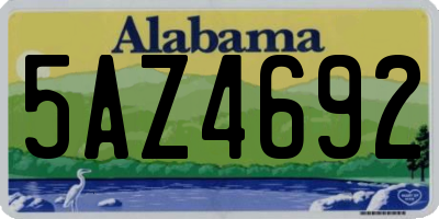 AL license plate 5AZ4692