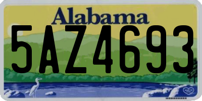 AL license plate 5AZ4693