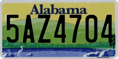 AL license plate 5AZ4704