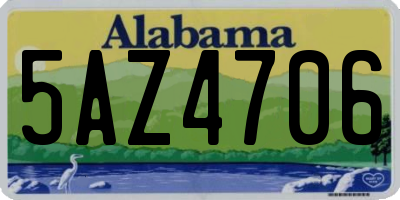 AL license plate 5AZ4706