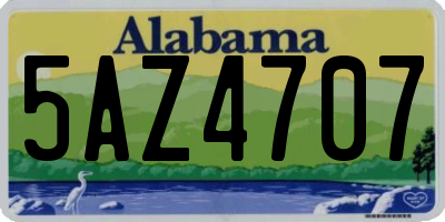 AL license plate 5AZ4707