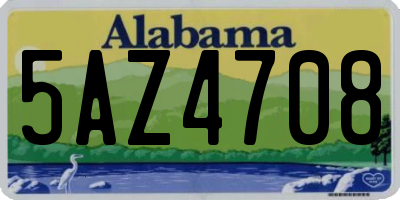 AL license plate 5AZ4708